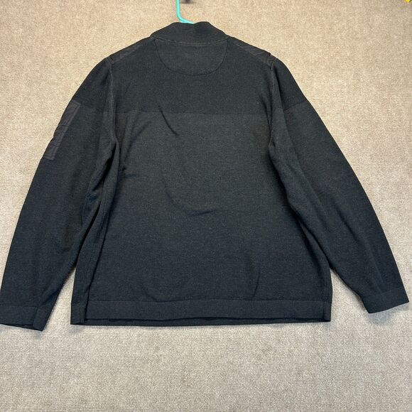 Tommy Bahama IslandZone 1/4 Zip Men's XL Black Pullover Coolmax Blend Pocket - Picture 12 of 12